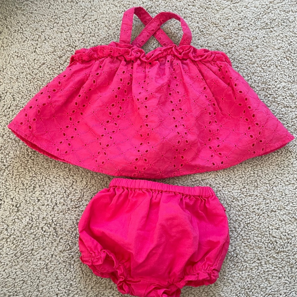 Hot pink top with matching bloomers